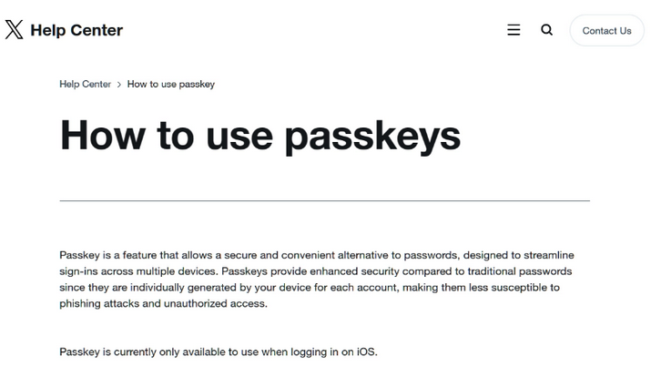 建宁苹果维修店铺分享iOS用户如何通过通行密钥(Passkey)登录 